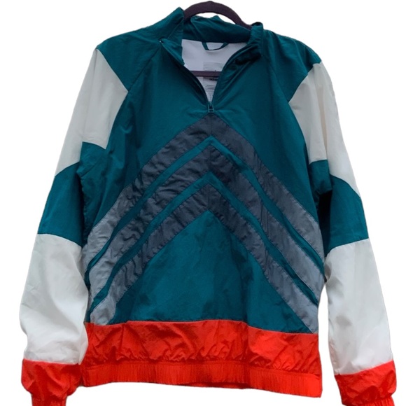 adidas Other - Vintage Adidas Quarter Zip Windbreaker Men’s SmTeal and Orange Side zip vents.